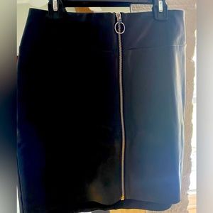 NWT Express Vegan Leather Mini Skirt with front zip